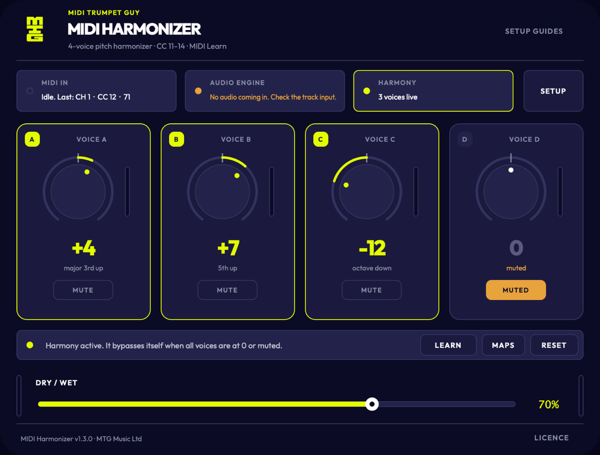 MTG MIDI Harmonizer Plugin
