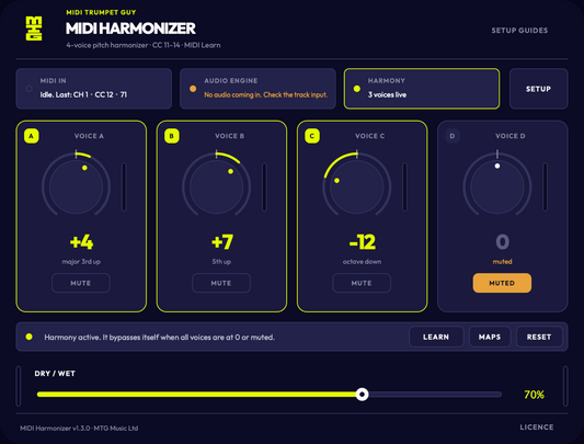 MTG MIDI Harmonizer Plugin